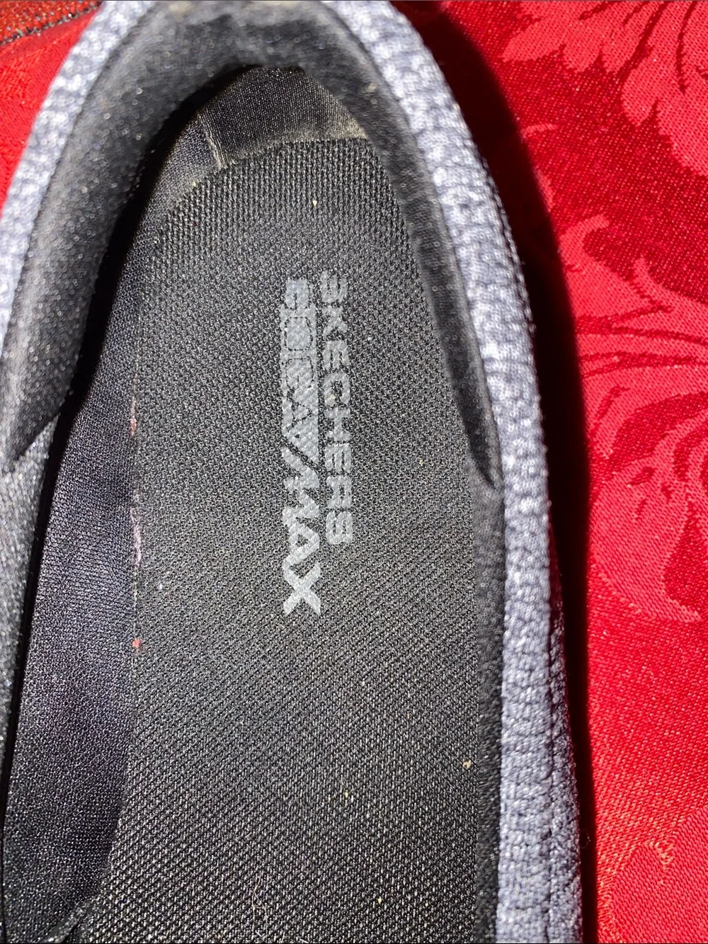 Skechers Women's Gray Knit Slip-On Flats